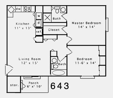 Fenton Condo Rentals Building 643 Floor Plan